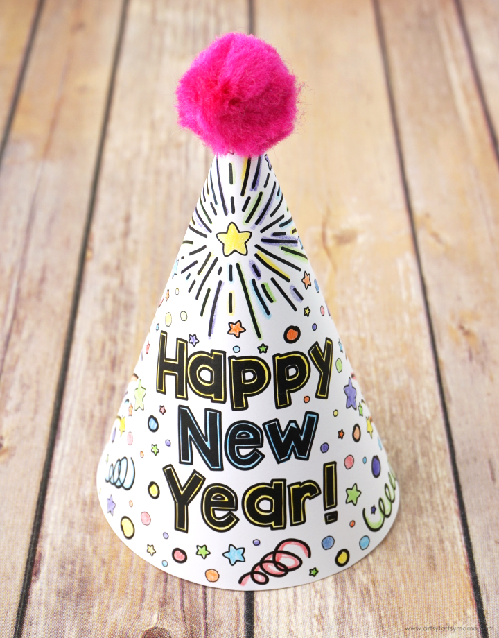 Free Printable New Year's Eve Party Hats