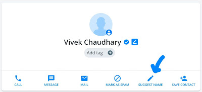 Suggest a new name on Truecaller Suggest a new name on Truecaller