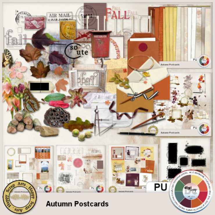 Aug.2021 HSA Autumn-Postcards bundel