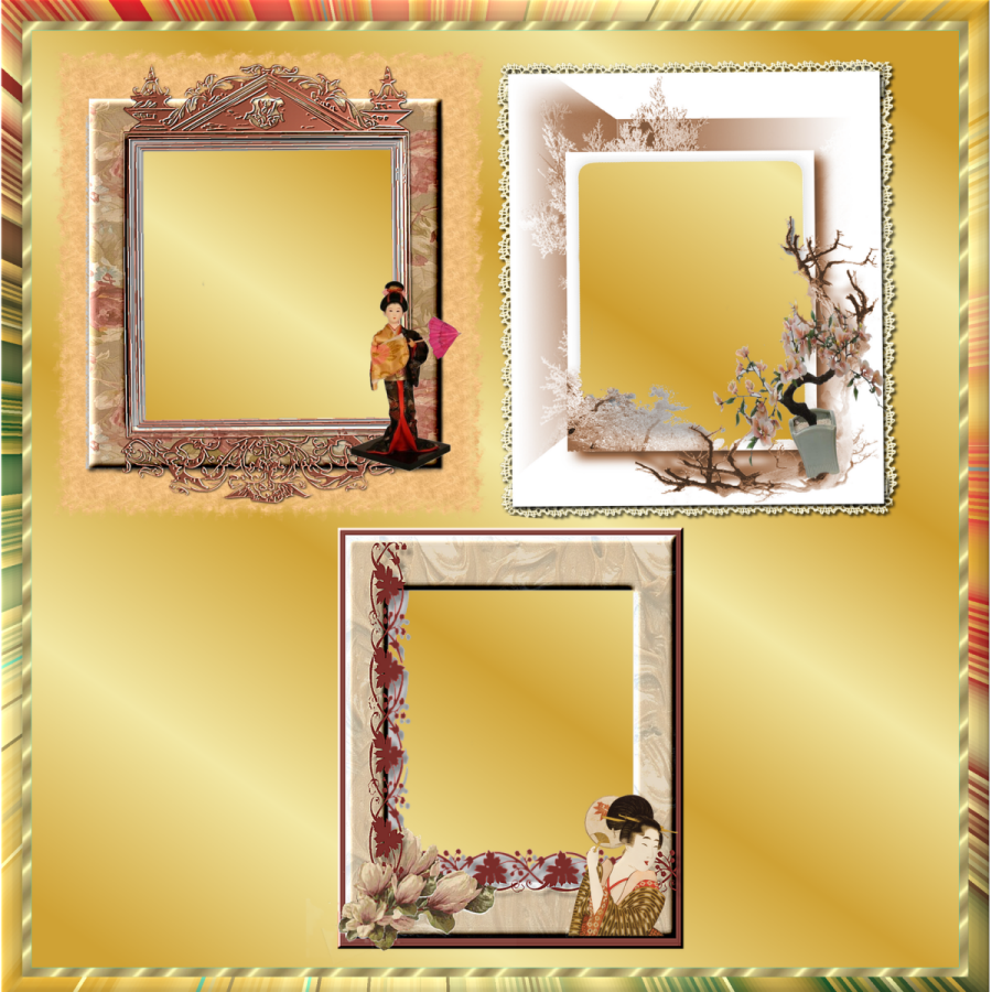 Creative Elegance Designs Oriental Frames From Tiki's Oriental Kit