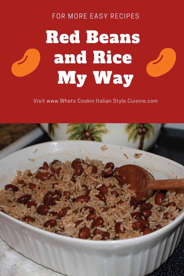 Red Beans and Rice Recipe My Way What's Cookin' Italian Style Cuisine