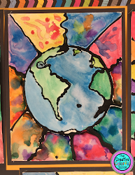 earth watercolor paintings colorful thecreativecolorfulclassroom painting grade creative second