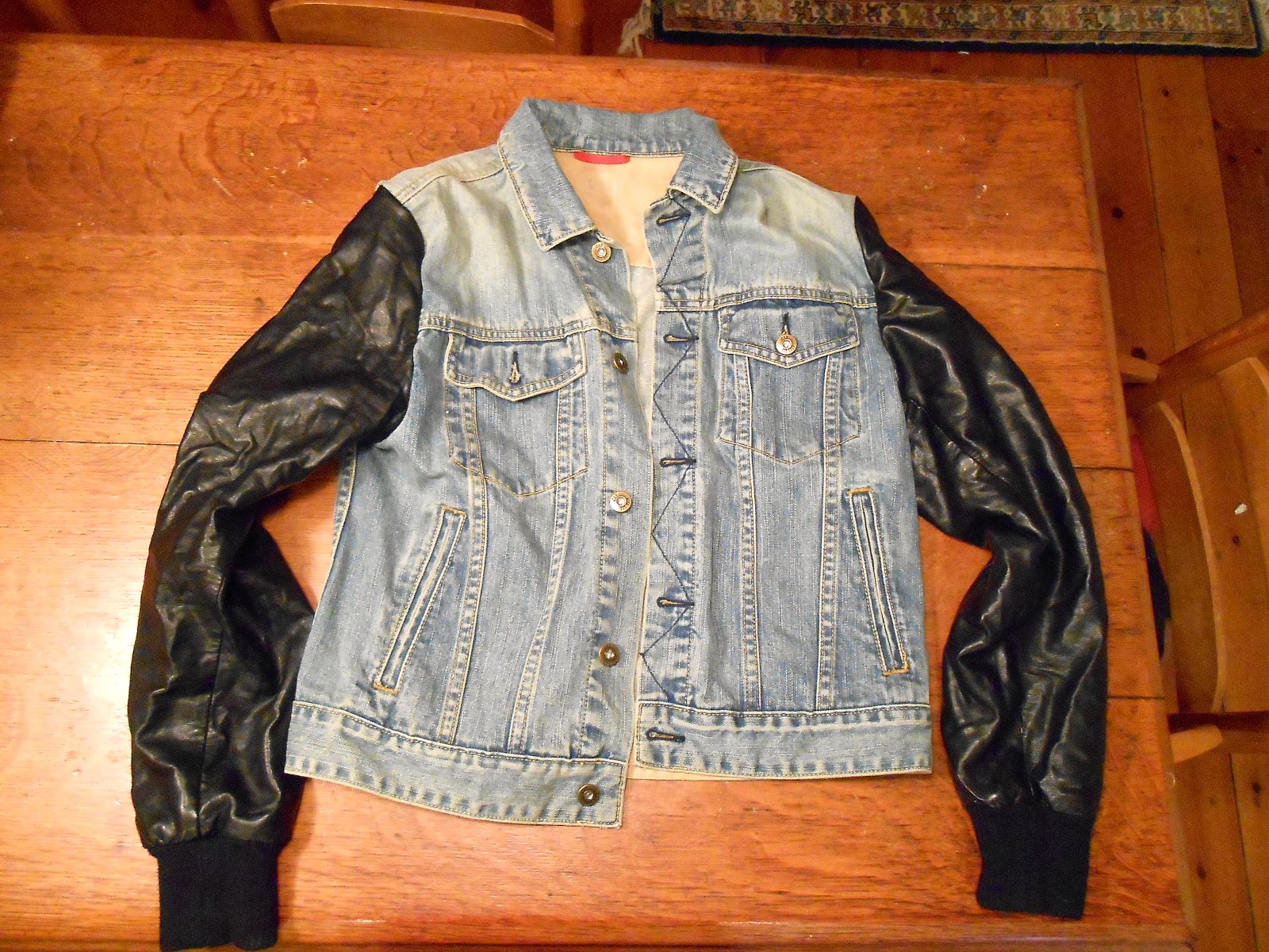 Elegance of the Mind DIY Denim Leather Jacket