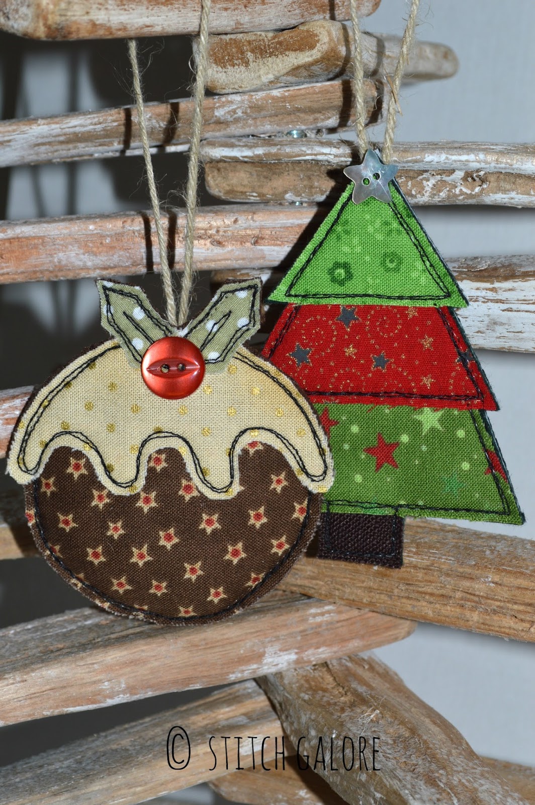 Stitch Galore: Handmade Christmas Pudding and Tree Decorations