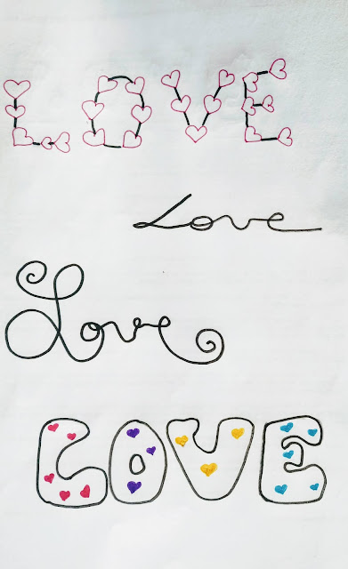 Varias formas de escribir la palabra love