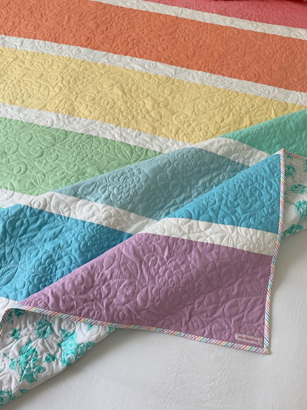 Woodberry Way Pastel Rainbow Quilt Tutorial