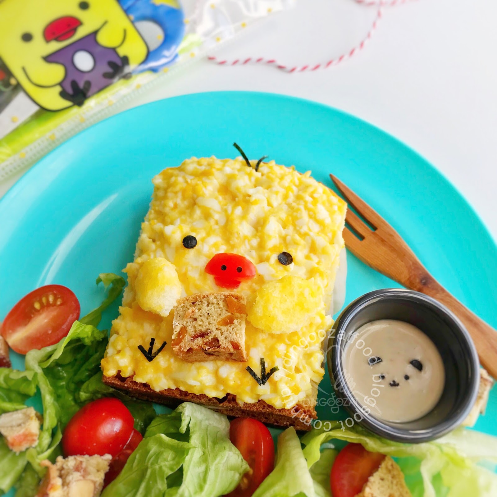 Miki's Food Archives Little Chick Ham & Egg Mayo Sandwich 鸡蛋美乃滋火腿三明治