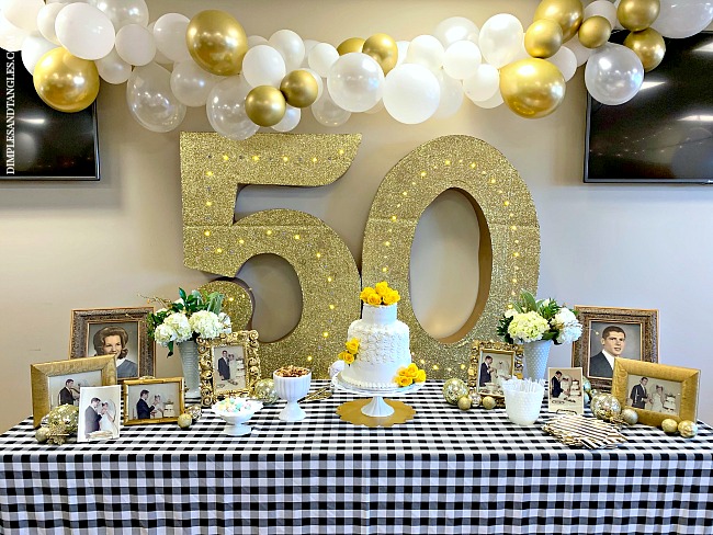 50th Wedding Anniversary Party Ideas Dimples And Tangles