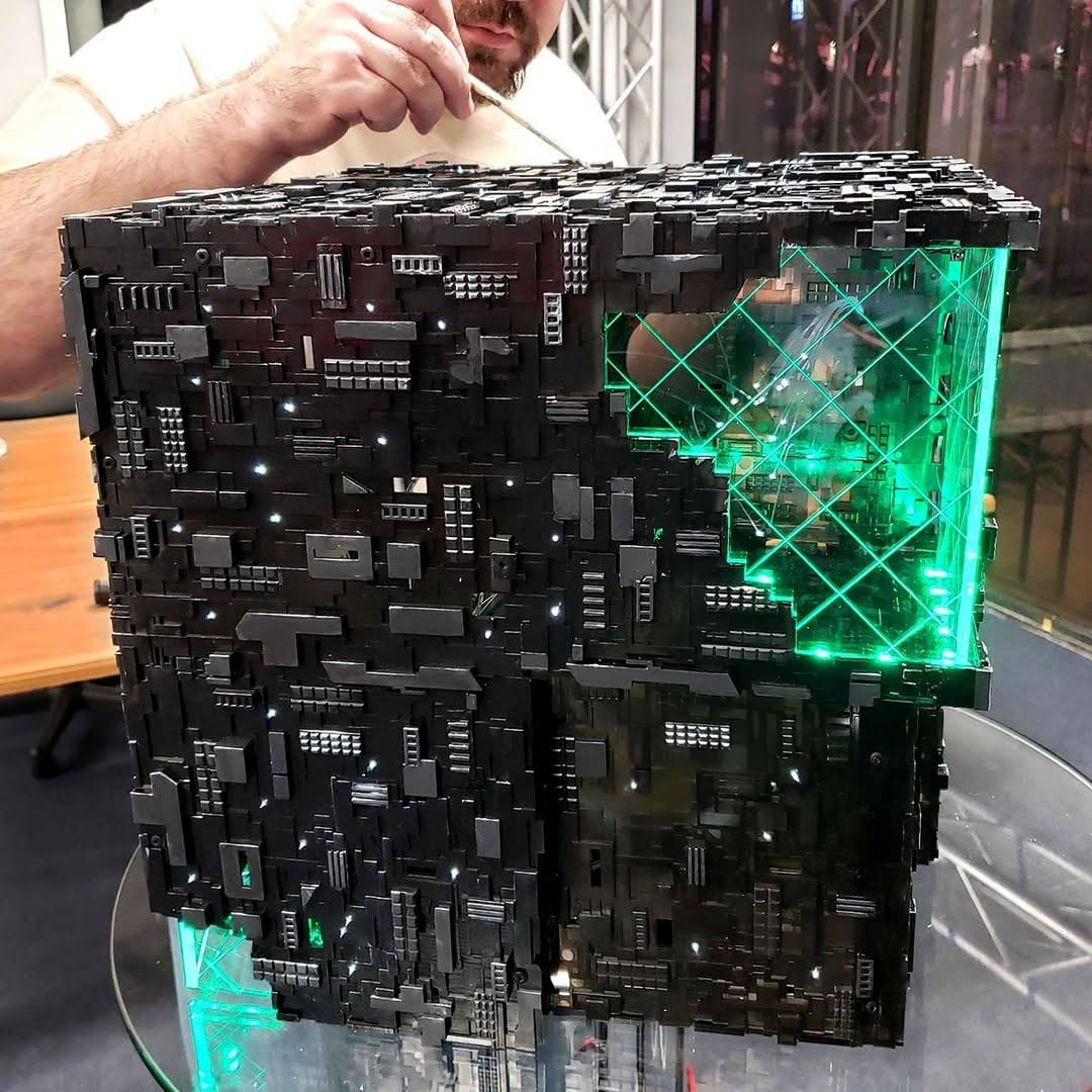 Star Trek Borg Cube ATX GREEN Edition | Tower PC Case (Ready to Ship)