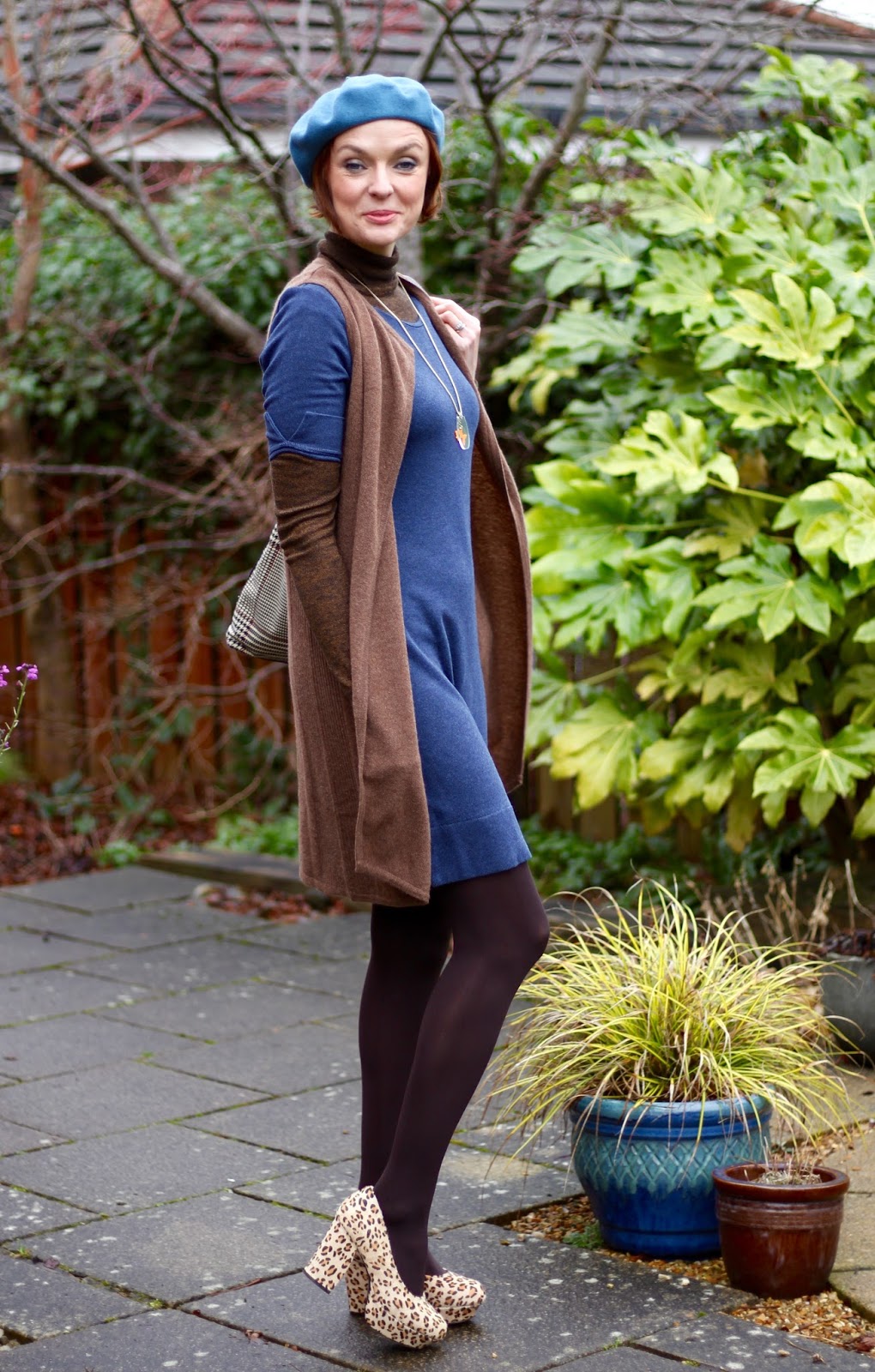 Cashmere Knitted Waistcoat (Vest) | Layering Brown & Blue | FAKE ...