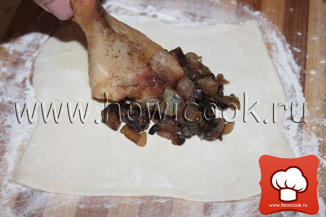Куриные ножки в тесте с грибами пошаговые фото