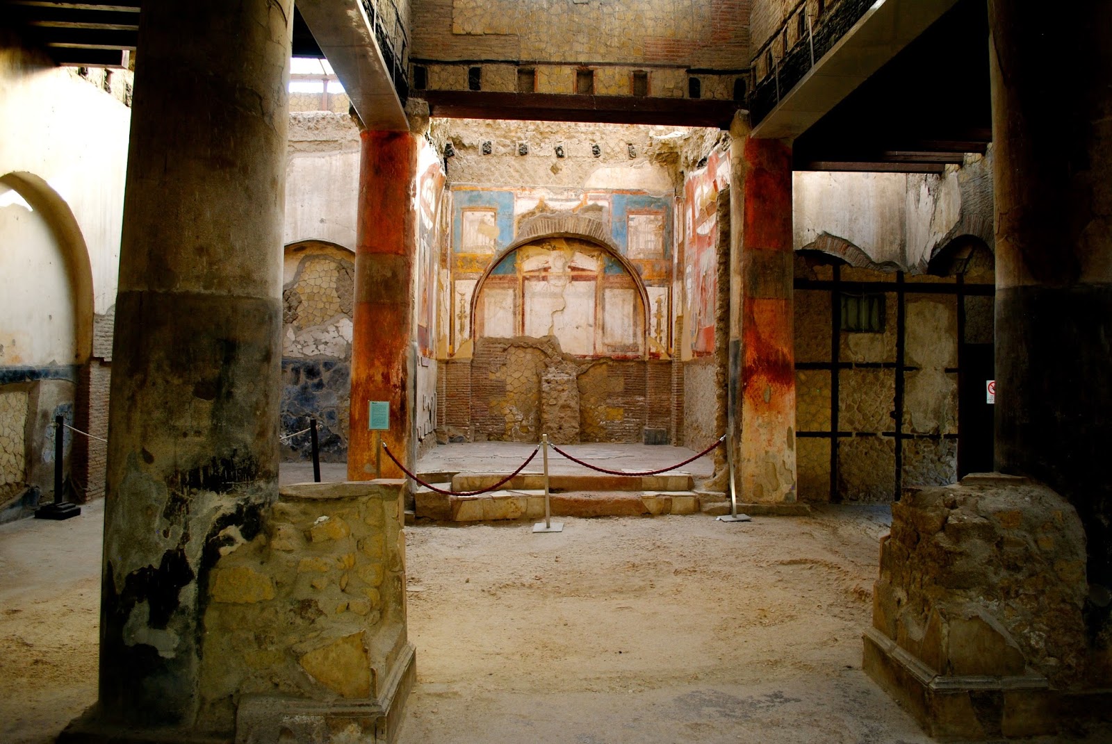 Mosaics and Frescoes in Herculaneum in Italy