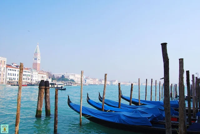 Góndolas con la Plaza San Marcos al fondo, Venecia