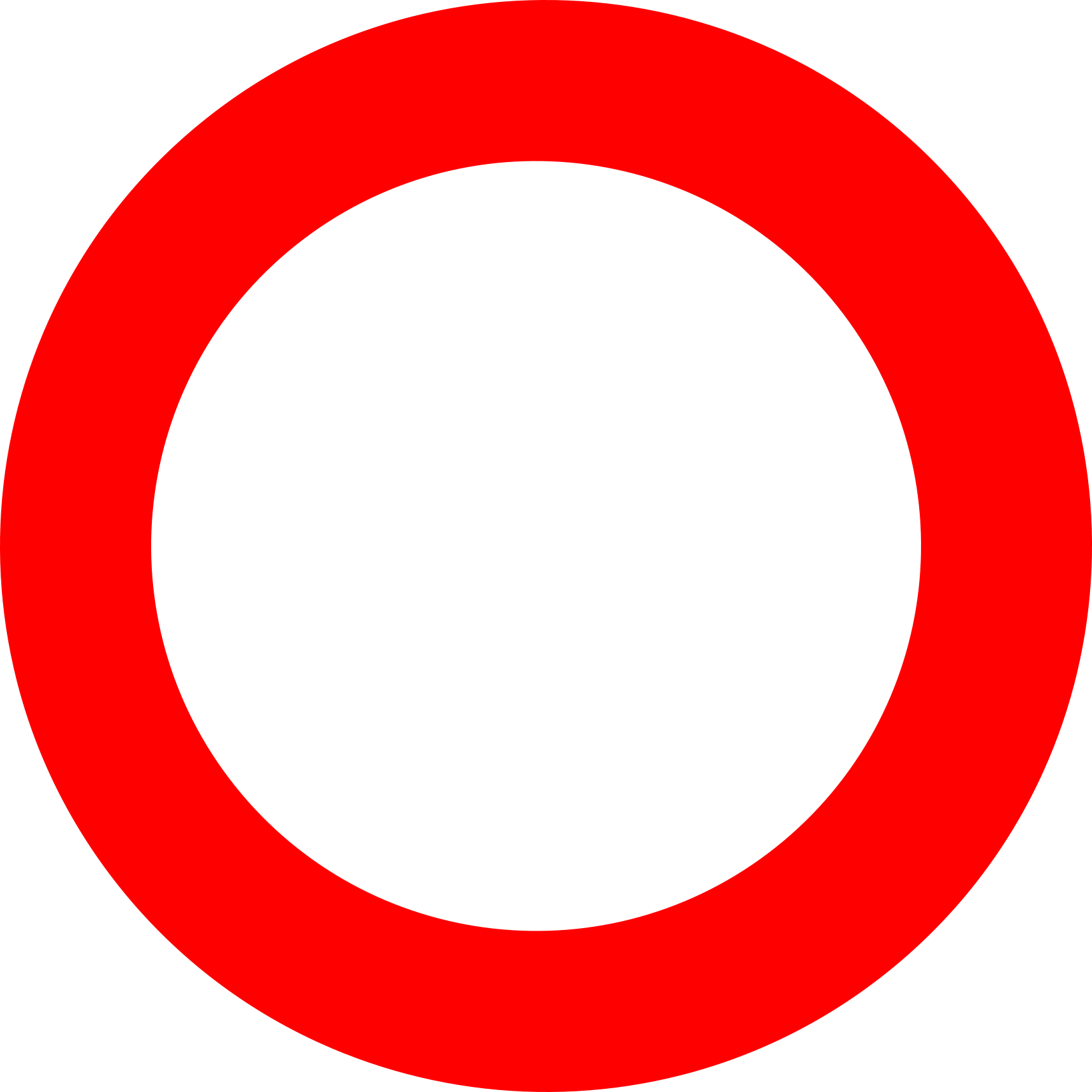 Hollow Red Circle With Thick Border