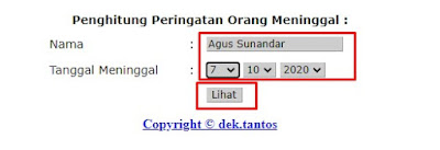 perhitungan sedekah orang meninggal online