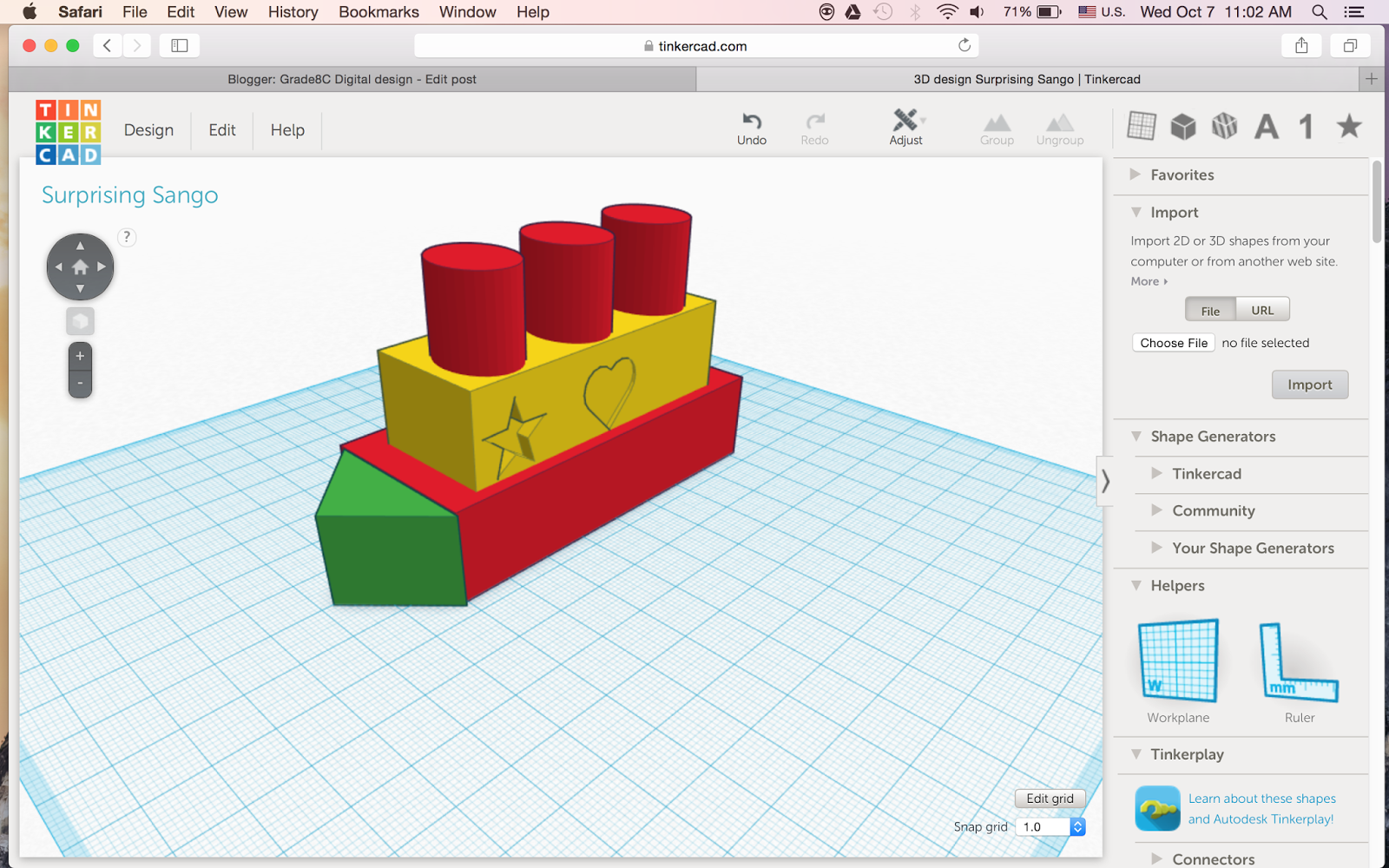 Grade8C Digital design Explore TinkerCAD lessons