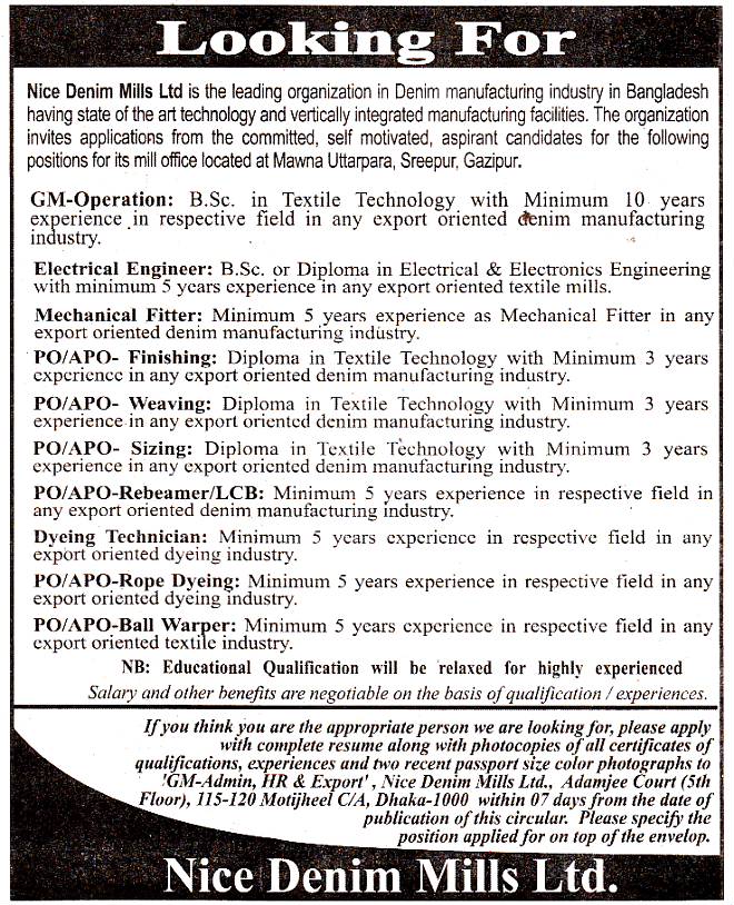 nice denim mills ltd