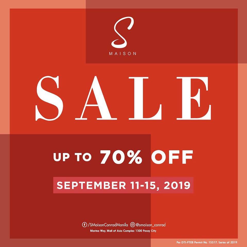 Manila Shopper: S Maison 5-day SALE: Sept 2019