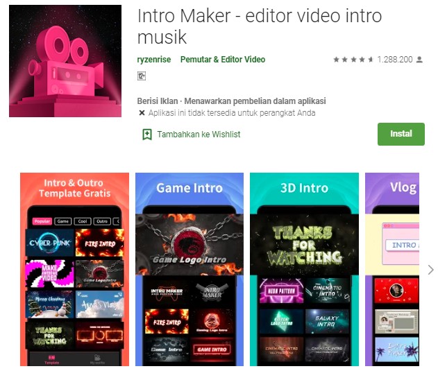 Intro Maker - Editor Video Intro Musik