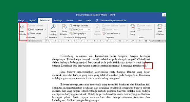 Cara Mudah Membuat Footnote Di Microsoft Office 2016