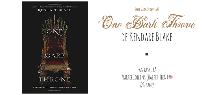 one dark throne by kendare blake