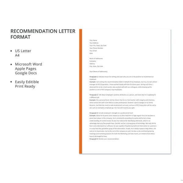 Letter Of Recommendation Template Word ~ Thankyou Letter Letter Of Recommendation Template Word ~ Thankyou Letter