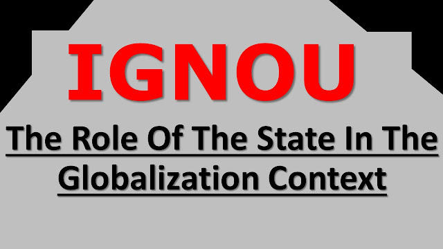 The Role Of The State In The Globalization Context