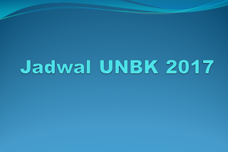 Jadwal UNBK 2017