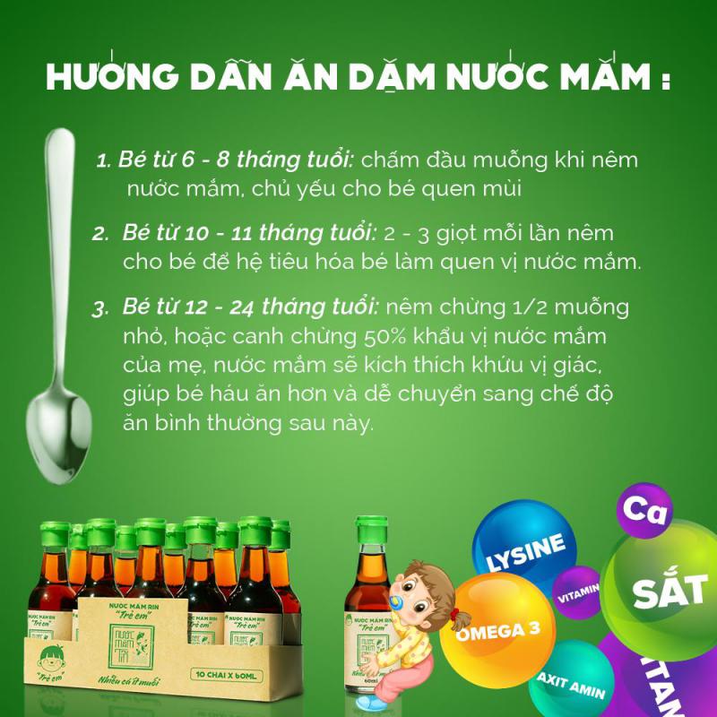 Nước Mắm Tĩn Trẻ Em Cho Bé Ăn Dặm Độ Đạm 42N Làng Chài Xưa 60Ml