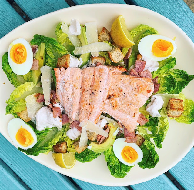 the Best Recipes Salmon & Avocado Caesar Salad