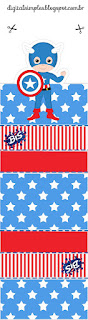 Captain America Baby: Free Printable Candy Bar Labels.