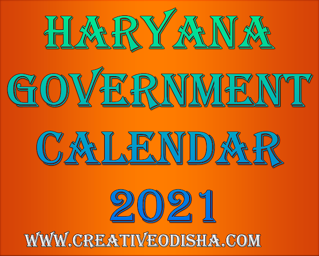 Creative Odisha: Haryana Govt 2021 Official Calendar PDF Download