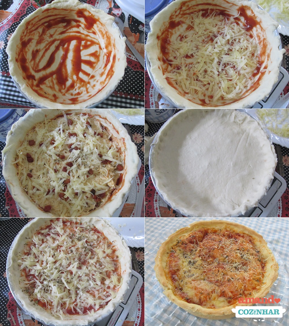 Pizza ao estilo Chicago Super recheada Amando Cozinhar