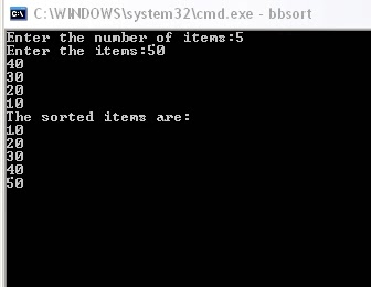 Bubble Sort Algorithm in C Language