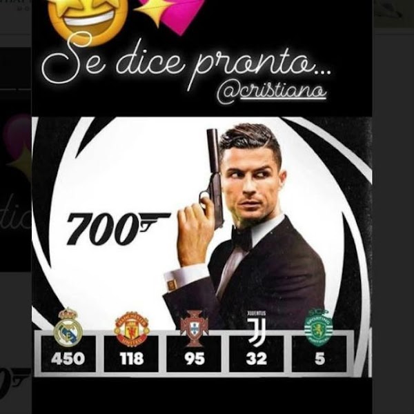 Georgina Rodríguez celebra los 700 goles de Cristiano convirtiéndole en su James Bond 