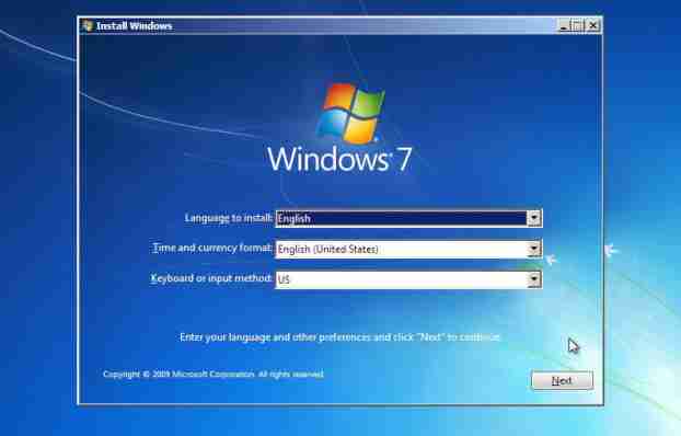 Cara Instal Windows 7