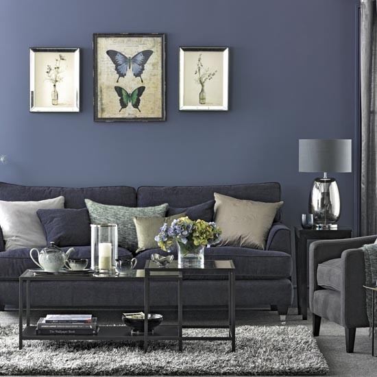 Navy Living Room