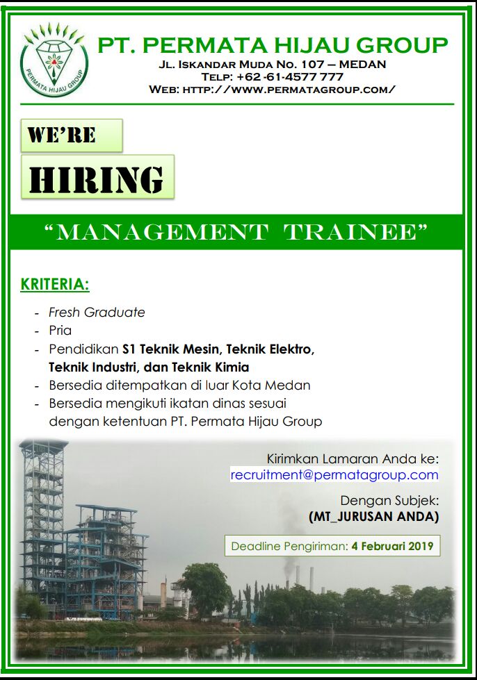 Loker Permata Hijau Group Medan 2018 Berbagai Mata