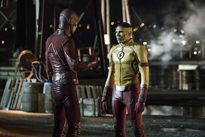 Image of Keyinan Lonsdale and Grant Gustin in The Flash Season 3