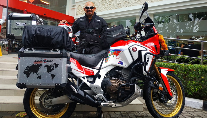 Ditemani Honda Africa Twin, Kang JJ Enjoy Jelajahi Dunia
