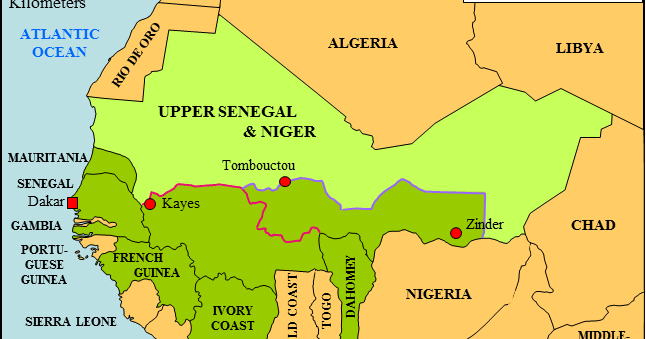 French West Africa Map Crisis And Achievement: French West Africa (Afrique Occidentale Française)