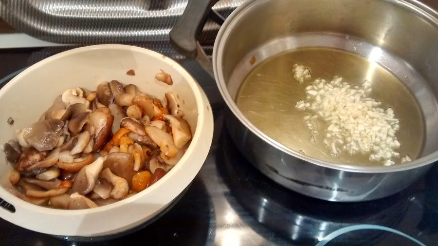 Risotto de setas y jamon