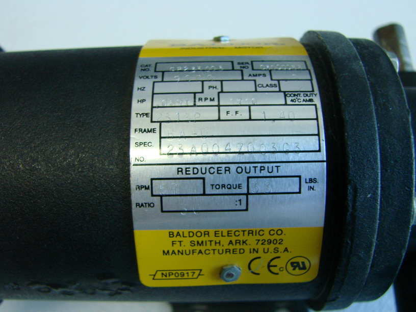 Semiconductor Equipment Baldor DC Motor (Permanent DC Right