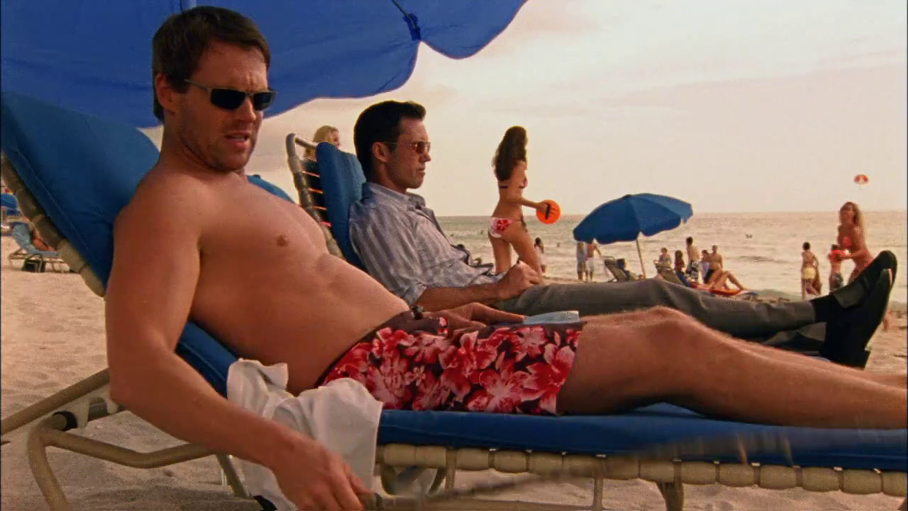 Michael Shanks shirtless in Burn Notice 2-06 "Bad Blood" .