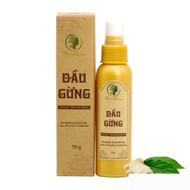 Wonmom Dầu gừng massage tan mỡ bụng 70g