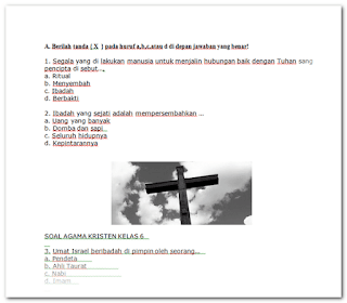 Ini ialah salah satu teladan soal wacana  Soal Ulangan Agama Katolik Kelas 6 SD Semester 1