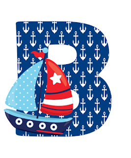 Kits imprimibles gratis : Abecedario y números Náutico