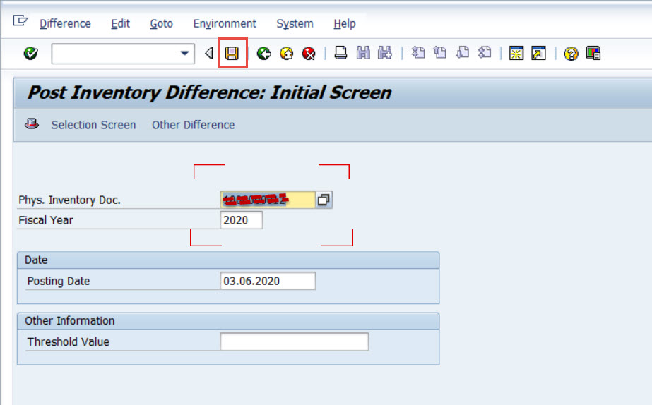 Physical Inventory List SAP MI24 Jho 347