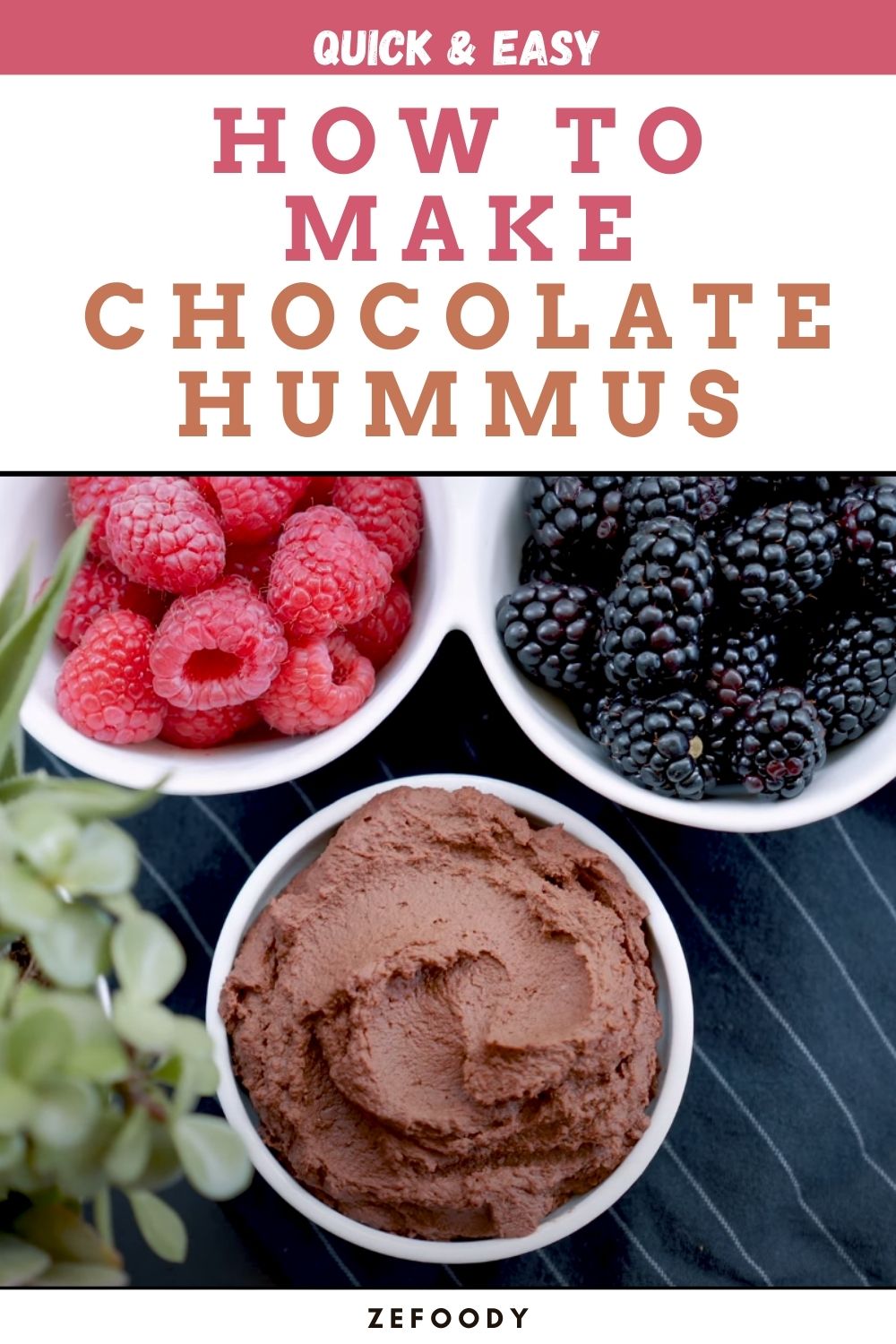 HOW TO MAKE CHOCOLATE HUMMUS QUICK AND EASY