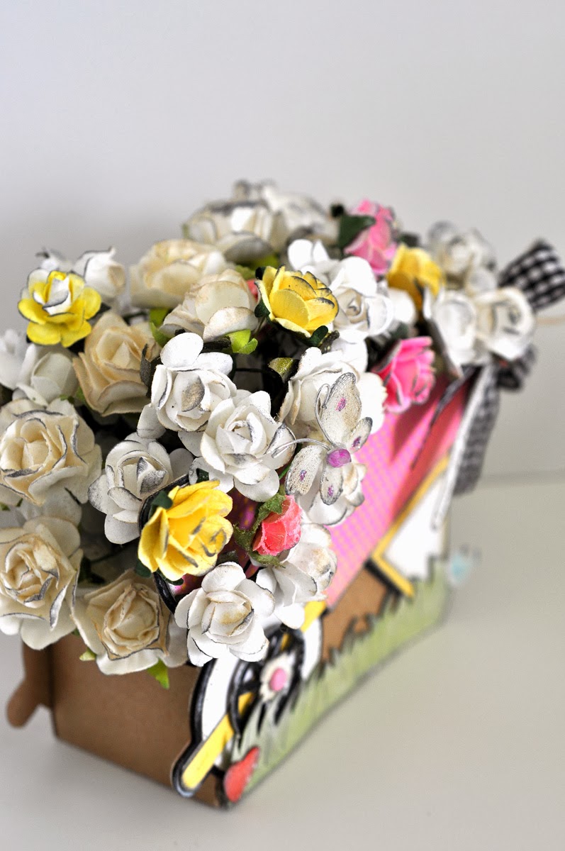 Hand to Paper WHEELBARROW FULL OF FLOWERS